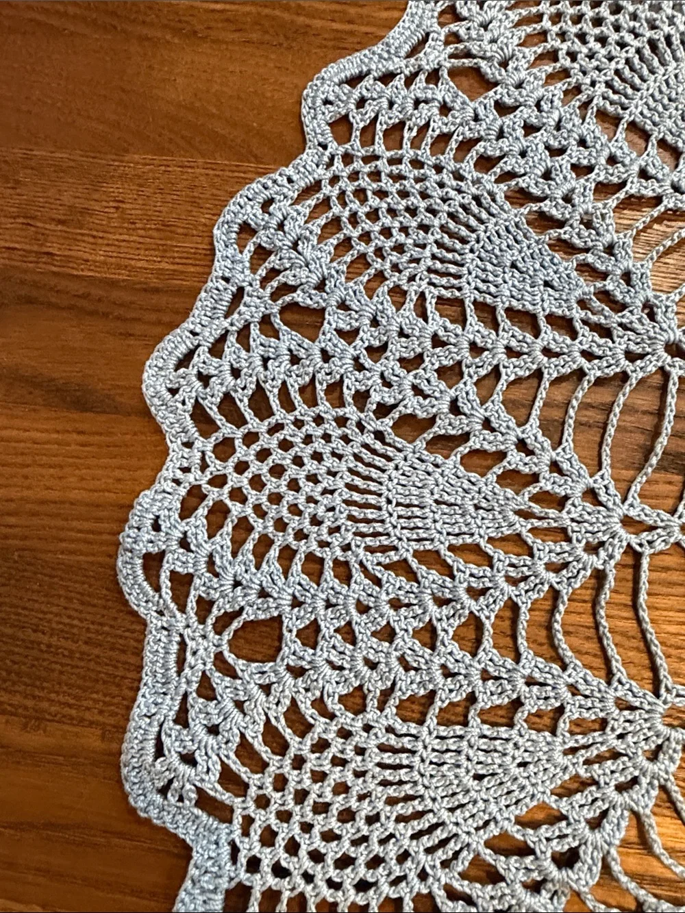 Handmade Light Blue Crochet Doily - Decorative Table Centerpiece